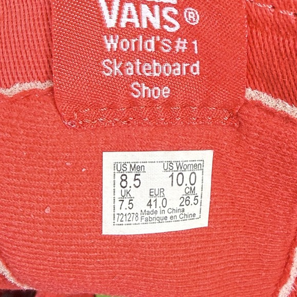 Vans x Concepts OG Sk8-Hi Red Mohair Flame Scarlet Checkerboard Men 8.5 Women 10 - Picture 12 of 15